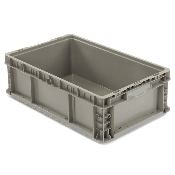 Monoflo Straight Wall Container, Gray, Polyethylene, 24 in L, 15 in W NRSO2415-07